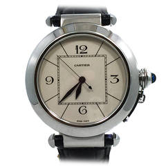 Cartier Stainless Steel Pasha 42mm Wristwatch Ref W3107255