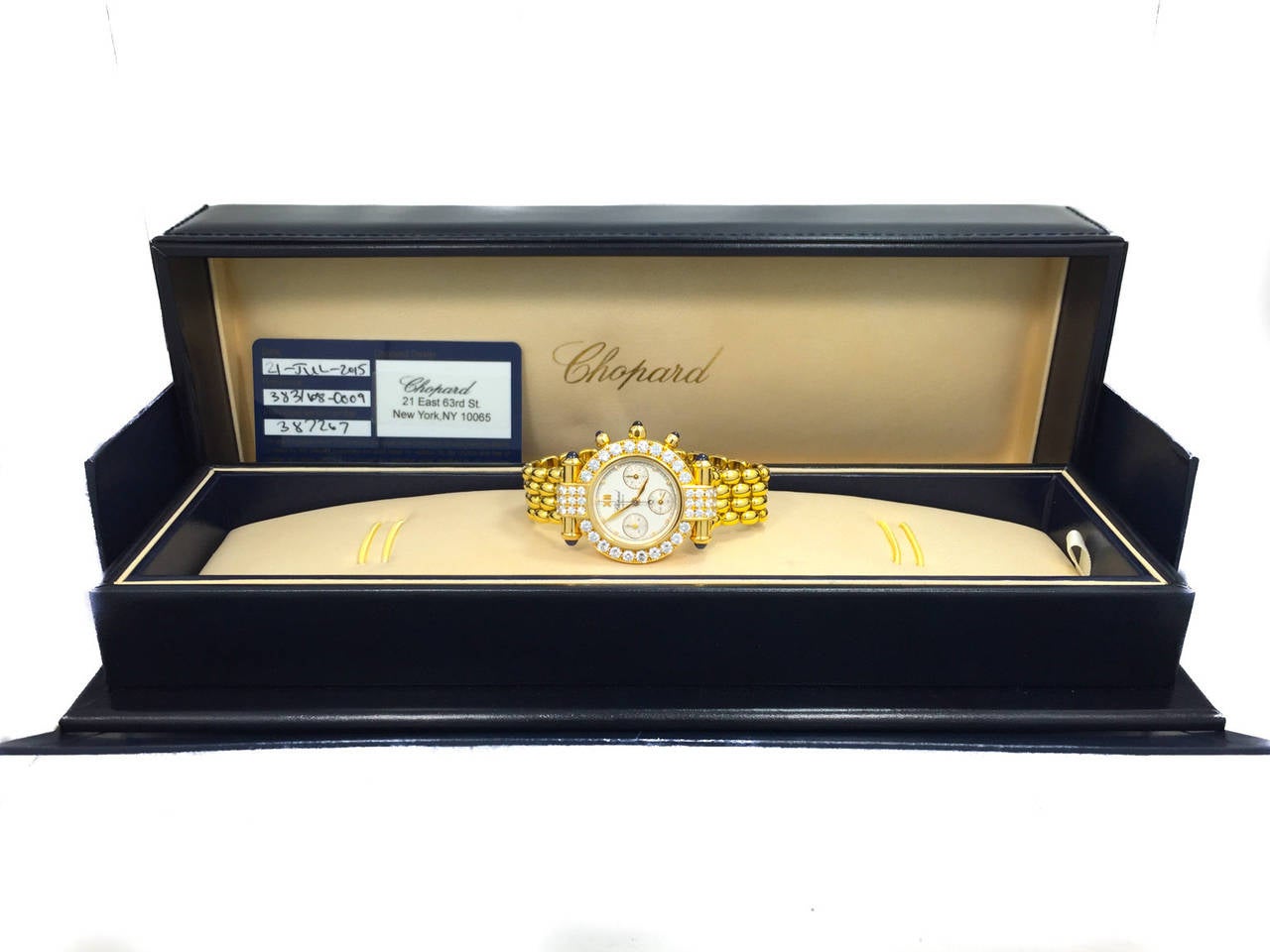 Chopard Lady's Yellow Gold Diamond Bezel Imperial Chronograph Wristwatch 3