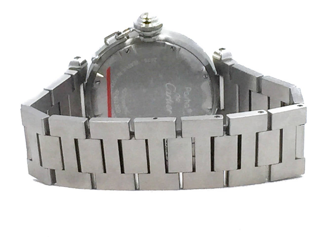 Cartier Lady's Stainless Steel Diamond Bezel 35mm Pasha Big Date Wristwatch 2