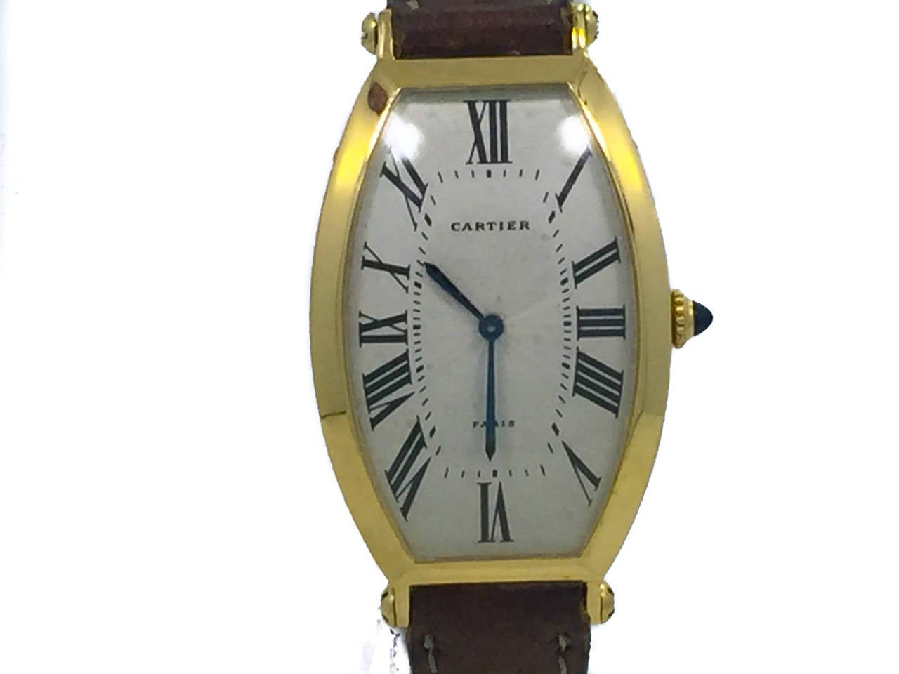 Men's Cartier Yellow Gold Tonneau Wristwatch