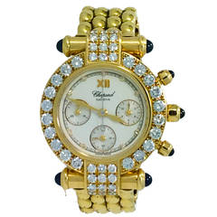 Chopard Lady's Yellow Gold Diamond Bezel Imperial Chronograph Wristwatch