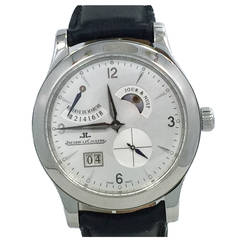 Jaeger LeCoultre Stainless Steel Master 8 Day Wristwatch Ref 160.84.20
