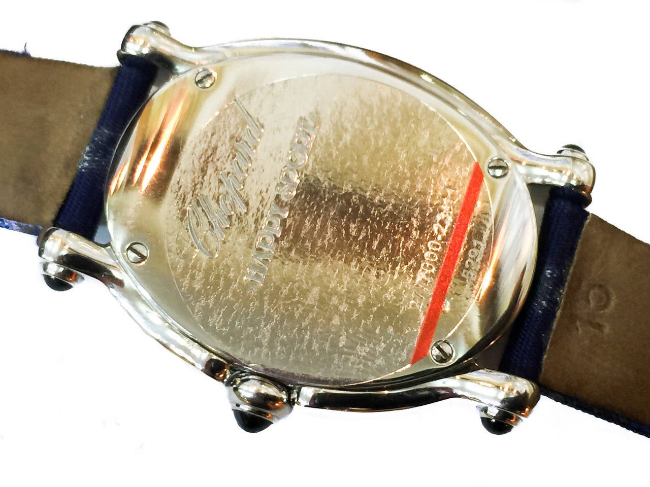 Chopard Lady's White Gold Diamond Bezel Happy Sport Oval Wristwatch 1