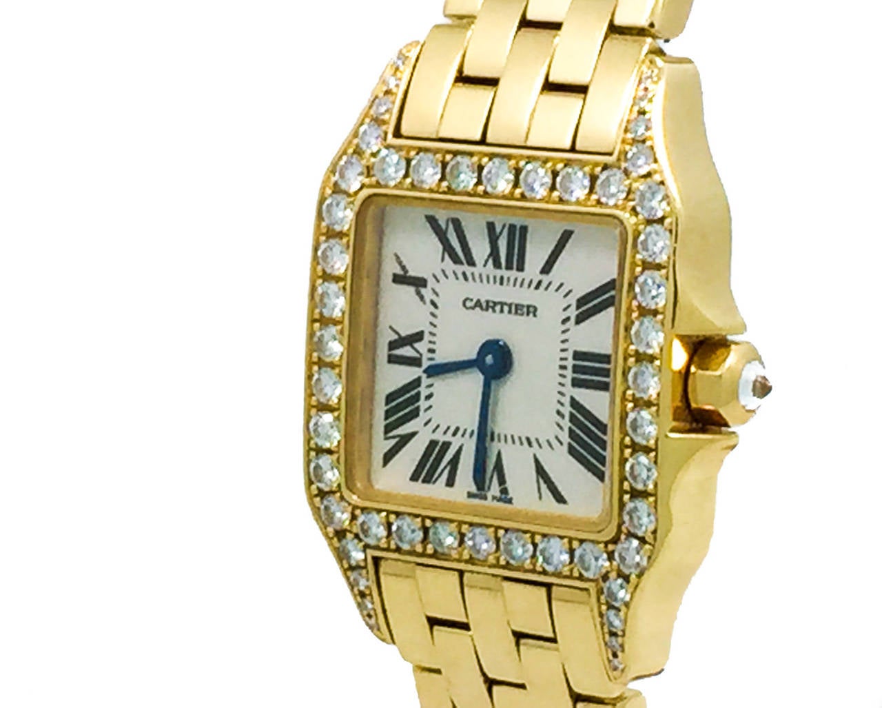 Cartier Lady's Yellow Gold Diamond Demoiselle Wristwatch Ref WF9001Y7 1