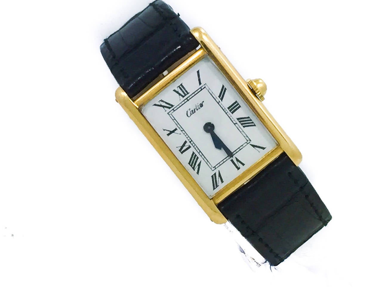 Vintage Cartier London 18k yellow Gold Tank that Dates to the 1950's and Features a Jaeger LeCoultre Movement. This watch is Considered XL for the time it was made in, it measures 22x34mm. The Watch is in Great Condition & Keeping Perfect Time. The