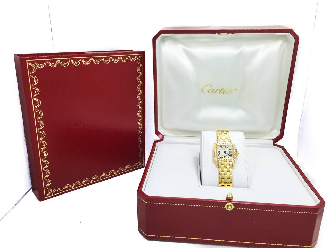 Cartier Lady's Yellow Gold Diamond Demoiselle Wristwatch Ref WF9001Y7 5