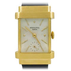 Retro Patek Philippe Yellow Gold Top Hat Wristwatch Ref 1450