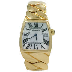Cartier Lady's Yellow Gold La Dona Bracelet Wristwatch Ref W6601001
