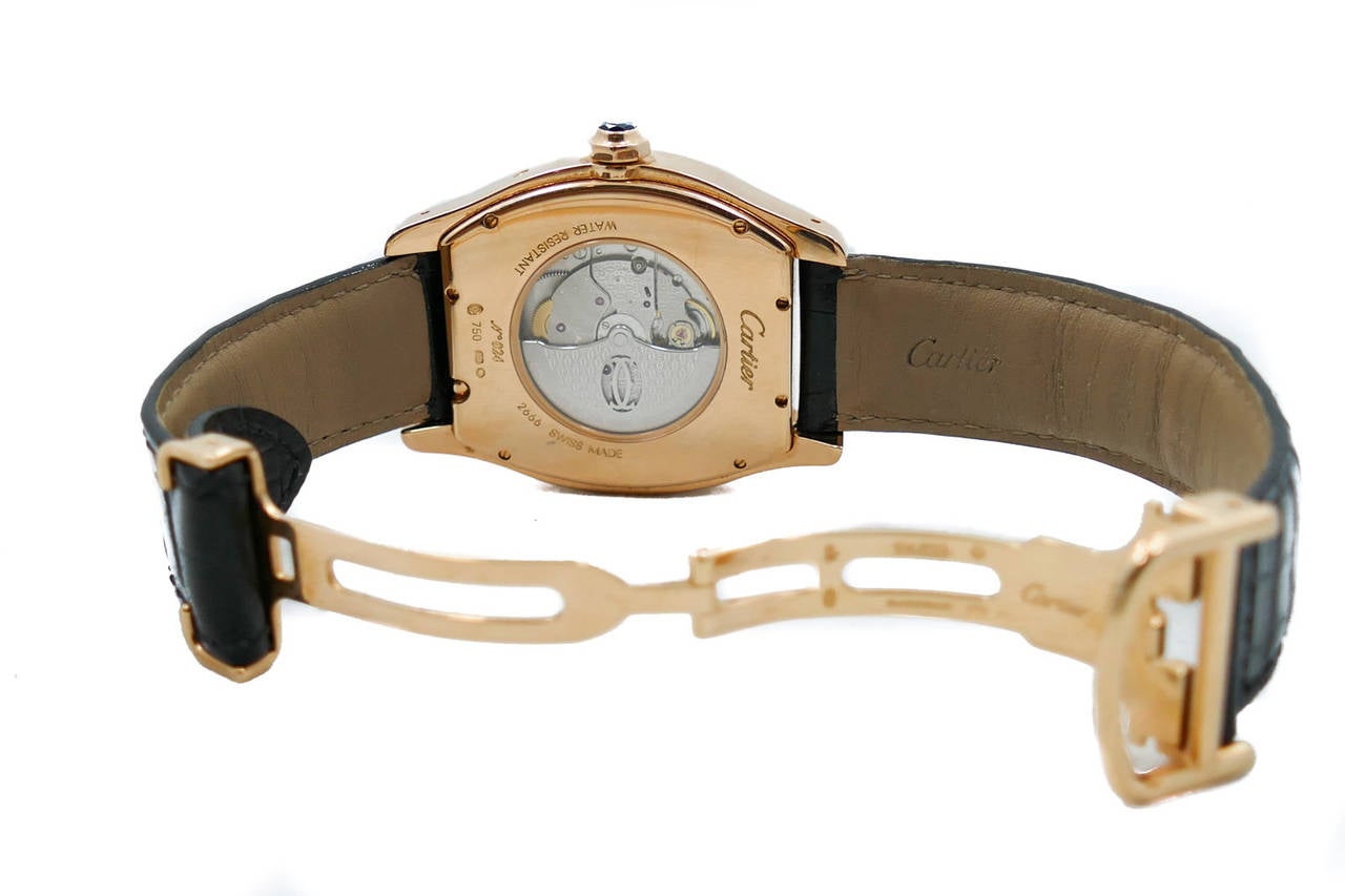 Cartier Rose Gold Tortue Perpetual Calendar XL Automatic Wristwatch 3