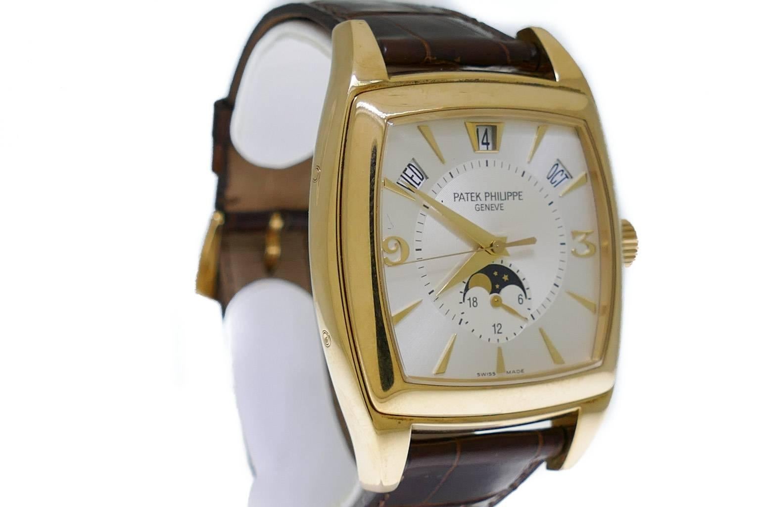 Patek Philippe yellow Gold Annual Calendar Gondolo Wristwatch Ref 5135 J 1