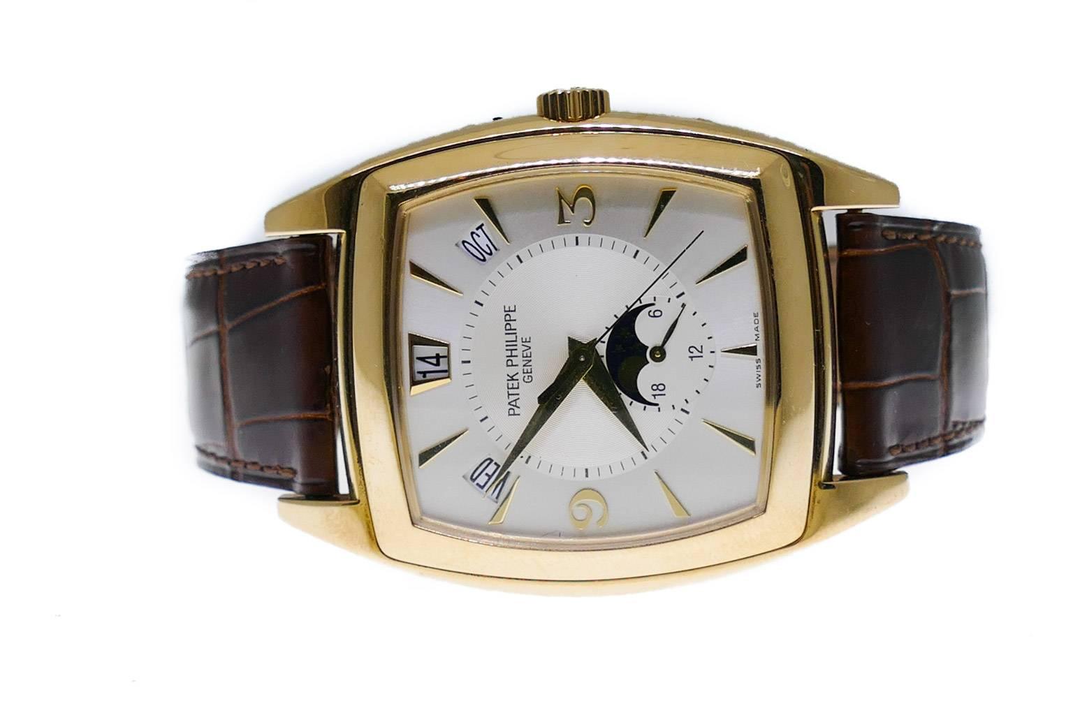 Patek Philippe yellow Gold Annual Calendar Gondolo Wristwatch Ref 5135 J 2