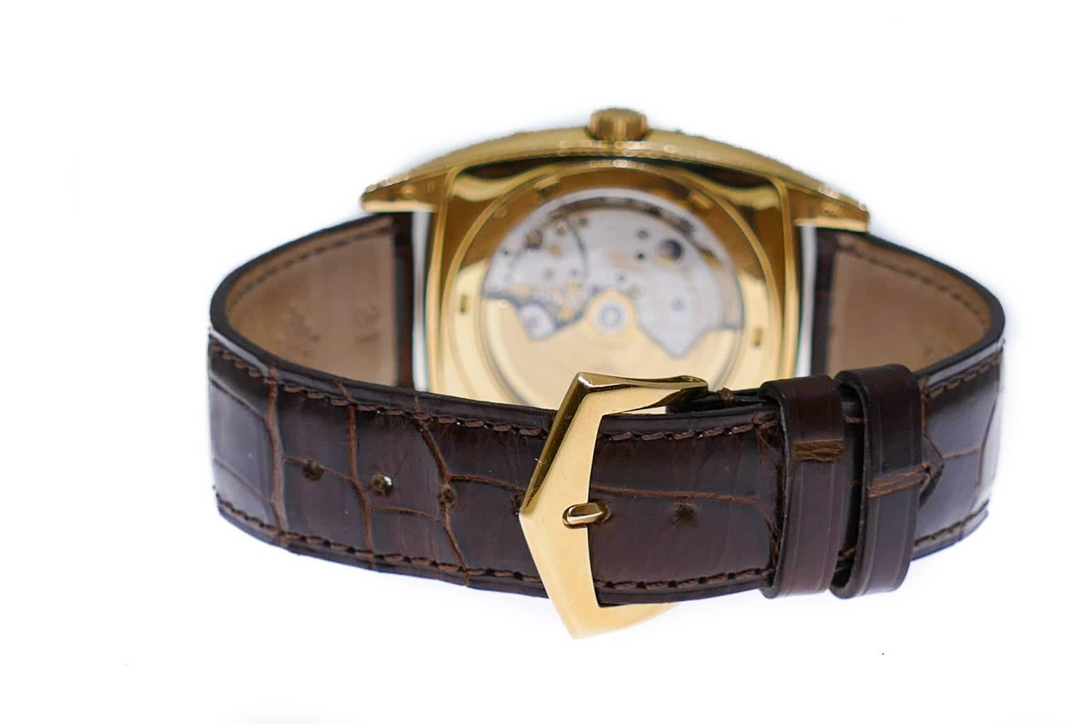 Patek Philippe yellow Gold Annual Calendar Gondolo Wristwatch Ref 5135 J 4
