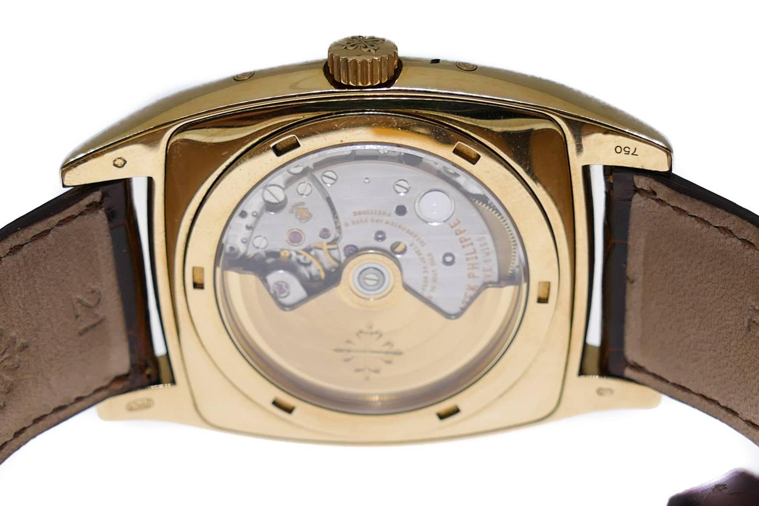 Patek Philippe yellow Gold Annual Calendar Gondolo Wristwatch Ref 5135 J 6