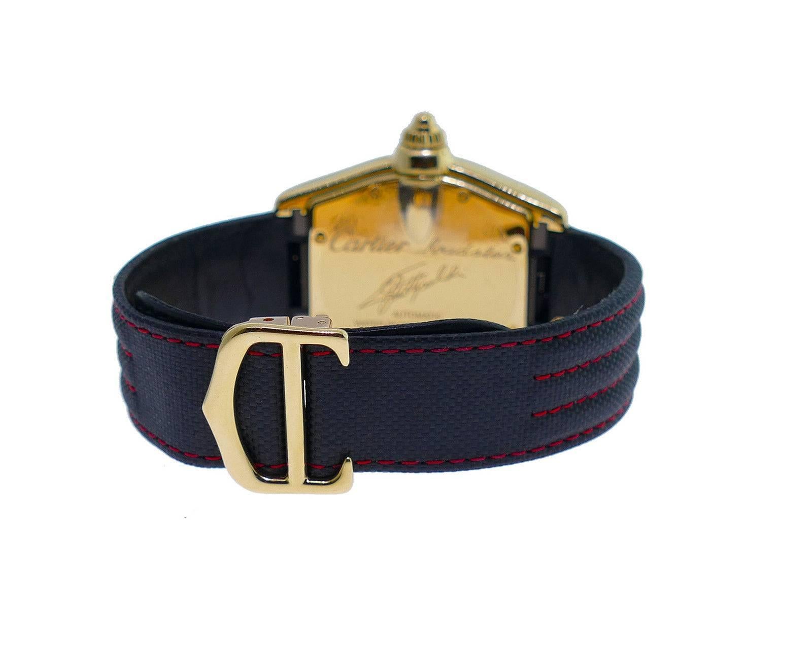 Cartier Gelbgold Limitierte Auflage Smarson Fittipaldi Roadster-Armbanduhr 1