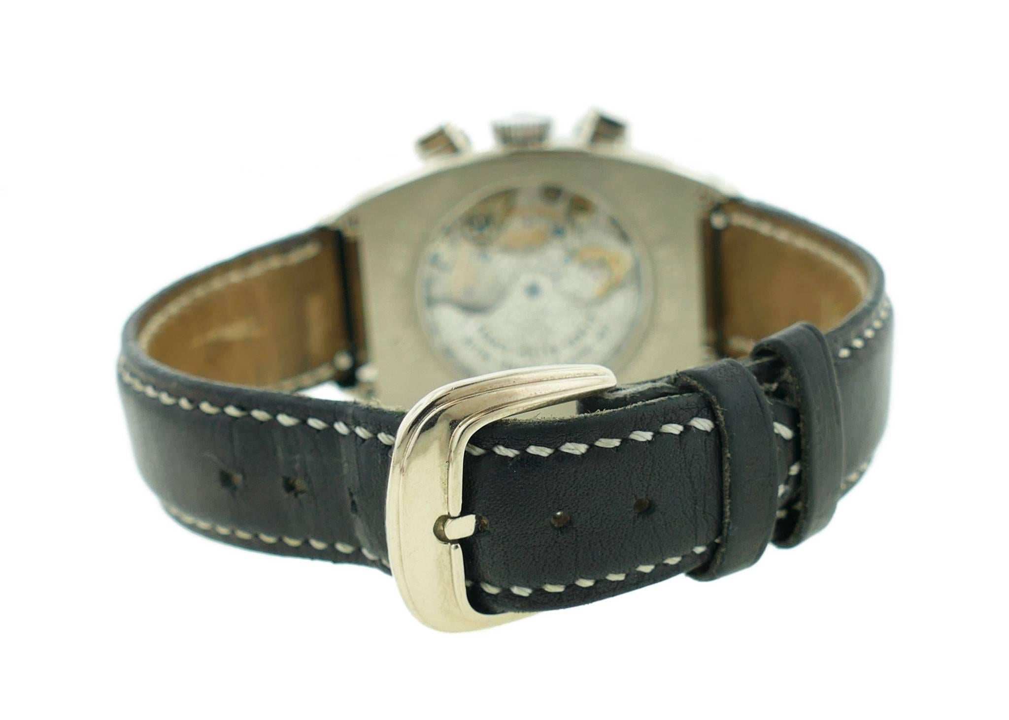 Mens Franck Muller 5850CCDF Casablanca Chronograph 18K White Gold Auto Watch 1