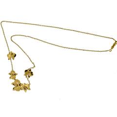 Cartier "Caresse D'orchidées Par Cartier" Rose Gold Necklace with Diamonds