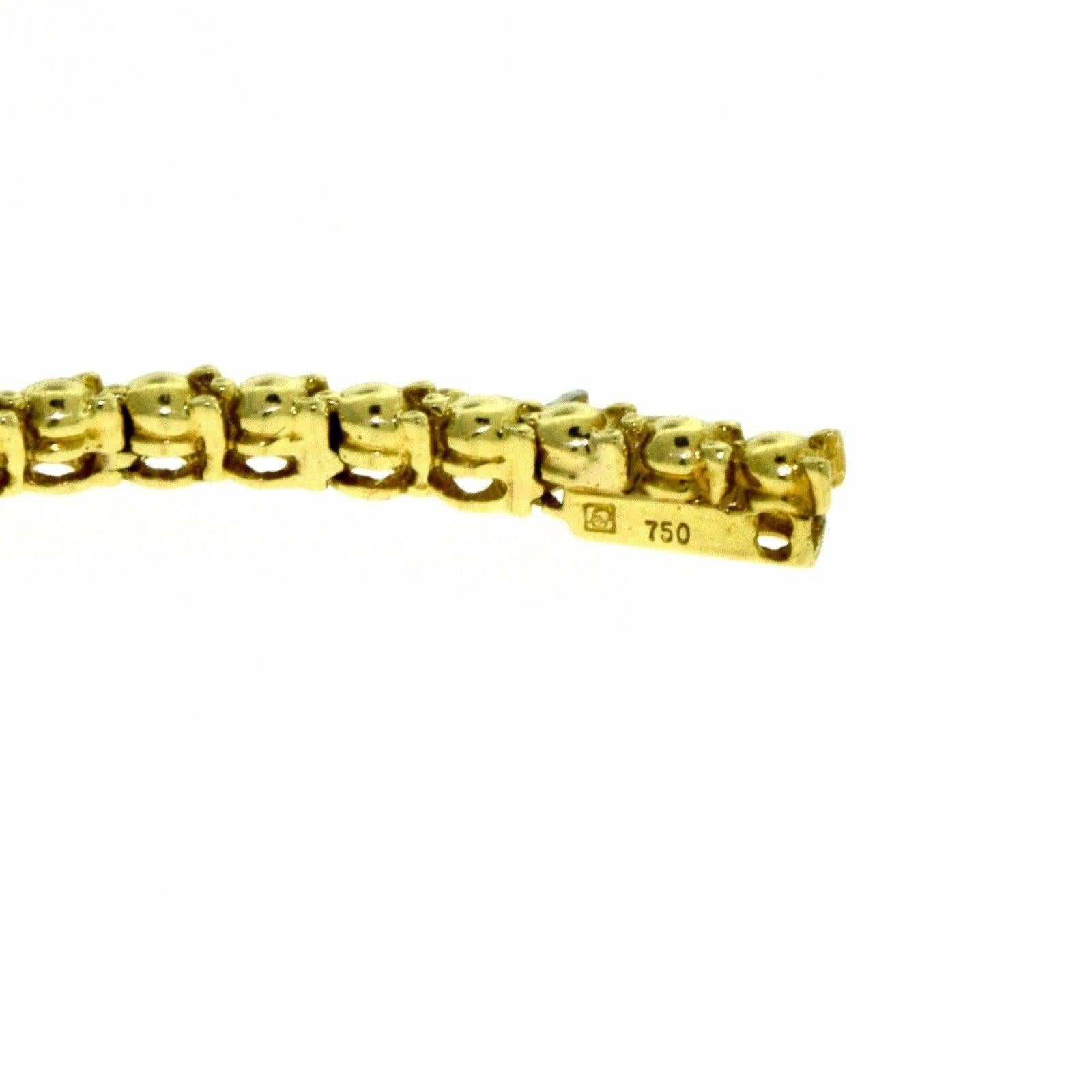 Variation Round Brilliant Cut Diamond Tennis Necklace, 18 Karat Gold, 6 Carat In Good Condition For Sale In Miami, FL
