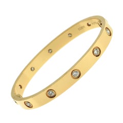 Cartier Rose Gold Love Bracelet with 10 Diamonds, Size 16, Certificate & Box