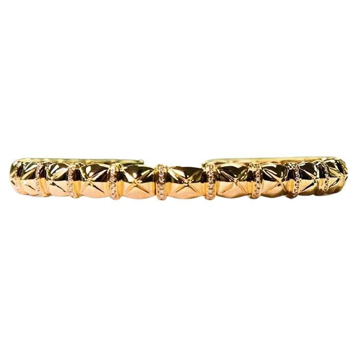 18K Rose Gold Classic Diamond Bangle with Natural Diamonds  IdunnCollections