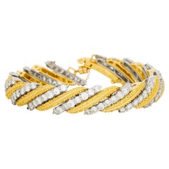 Hammerman Brothers Plat/18KYG Diamond Bracelet w/ Magnetic Clasp