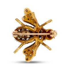 Herbert Rosenthal 18K Yellow Gold Diamond Bee Pin