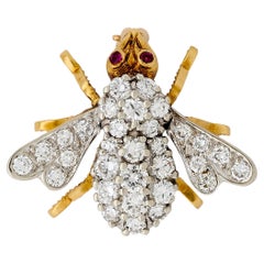 Broche « Abeille » en or jaune 18 carats sertie de diamants, signée Herbert Rosenthal