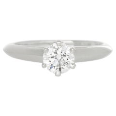 Tiffany & Co. 0.51 Carat Round Diamond Solitaire Engagement Ring in Platinum