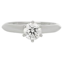 Tiffany & Co. 0.57 Carat Round Diamond Solitaire Engagement Ring in Platinum