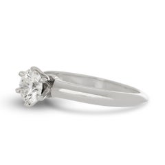 Tiffany & Co. 0.57 Carat Round Diamond Solitaire Engagement Ring in Platinum