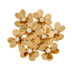 Van Cleef and Arpels Frivole Floral 18K Yellow Gold Diamond Ring