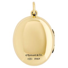 Tiffany and Co. 14 Karat Yellow Gold Oval Locket Pendant *NO CHAIN*