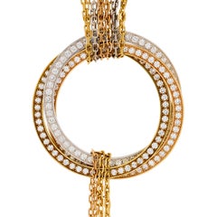 Collana Cartier "Trinity de Cartier" in oro triplo 18 carati con motivo "Draperie" e diamanti