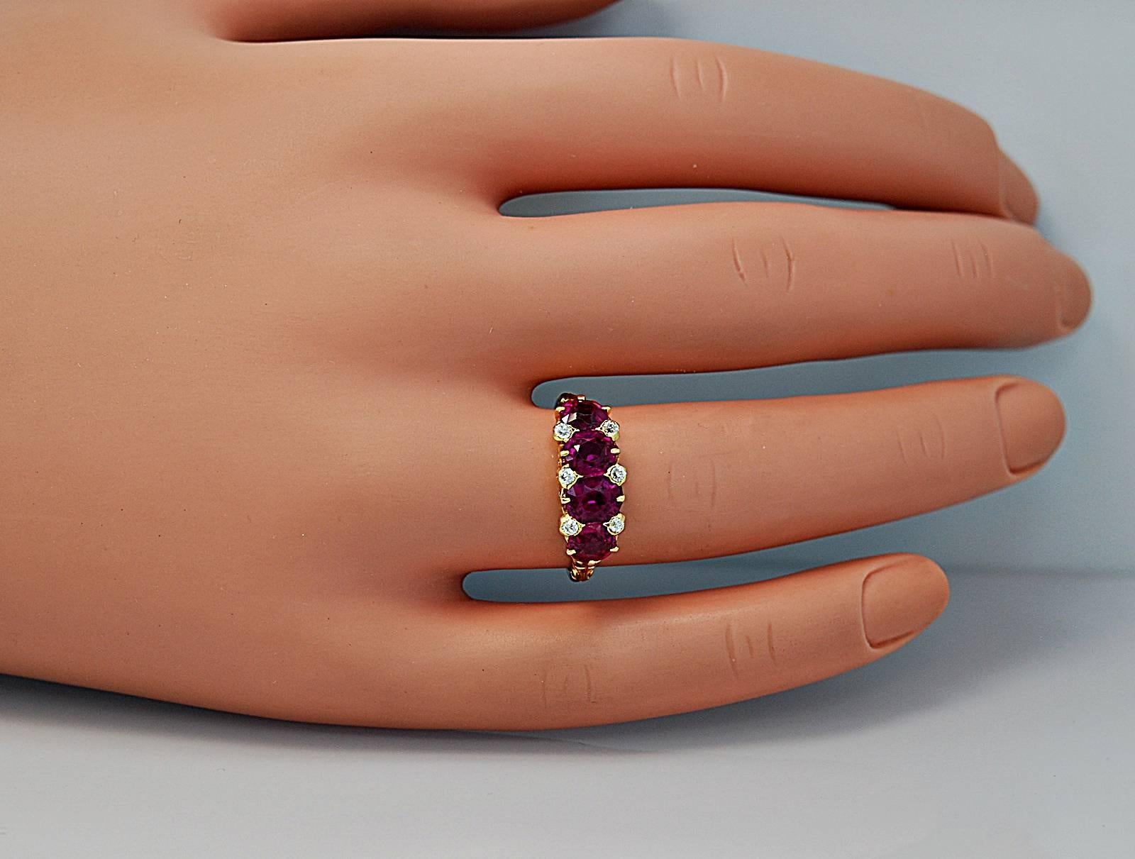 Women's or Men's Shreve & Co. Antique Ring  Burma Ruby No Heat