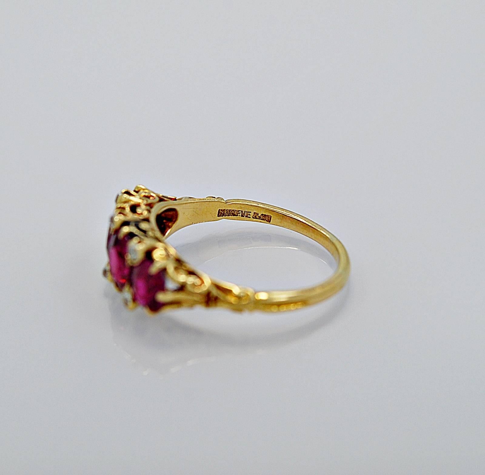 Shreve & Co. Antique Ring  Burma Ruby No Heat In Excellent Condition In Tampa, FL