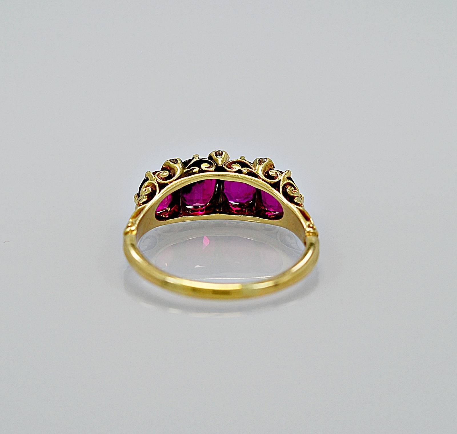 Edwardian Shreve & Co. Antique Ring  Burma Ruby No Heat
