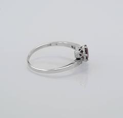 Antique Ruby Diamond Gold Engagement Ring
