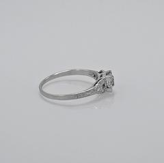 Art Deco .52 Carat Diamond Platinum Engagement Ring