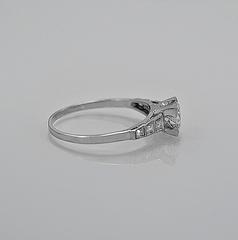 Art Deco .52 Carat Diamond Platinum Engagement Ring