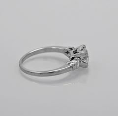 Birks Art Deco .85 Carat Diamond Platinum Engagement Ring
