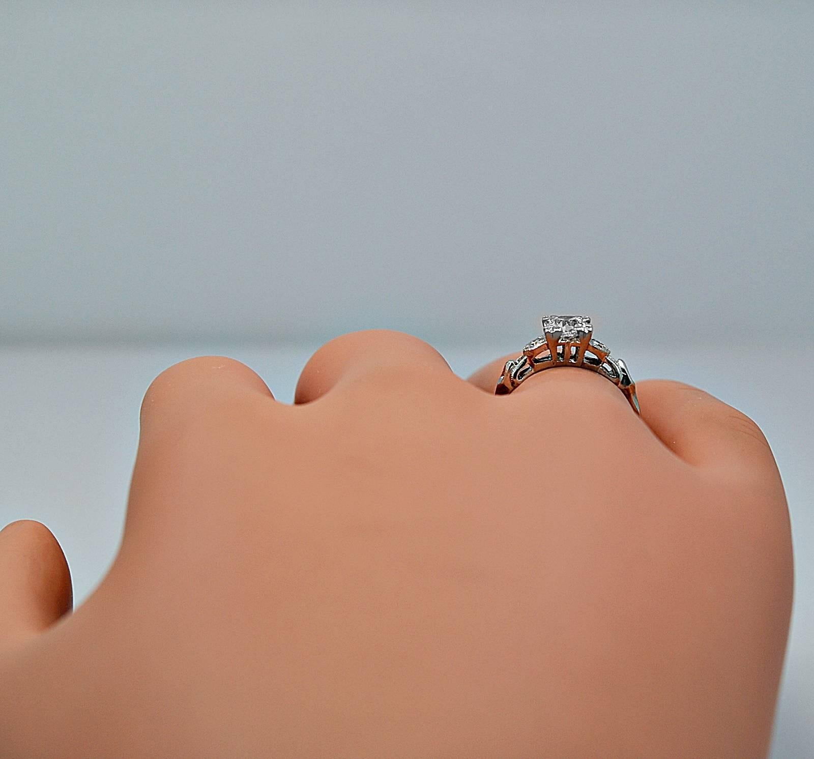 Women's or Men's .50 Carat Diamond Platinum Engagement Ring .