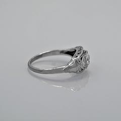 Art Deco .72 Carat Diamond Platinum Engagement Ring
