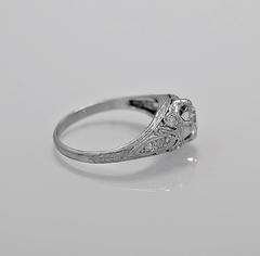 Art Deco .45 Carat Diamond Platinum Engagement Ring
