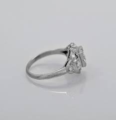 Art Deco .38 Carat Diamond Platinum Engagement Fashion Ring