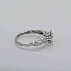 Art Deco .70 Carat Diamond Palladium Engagement Ring