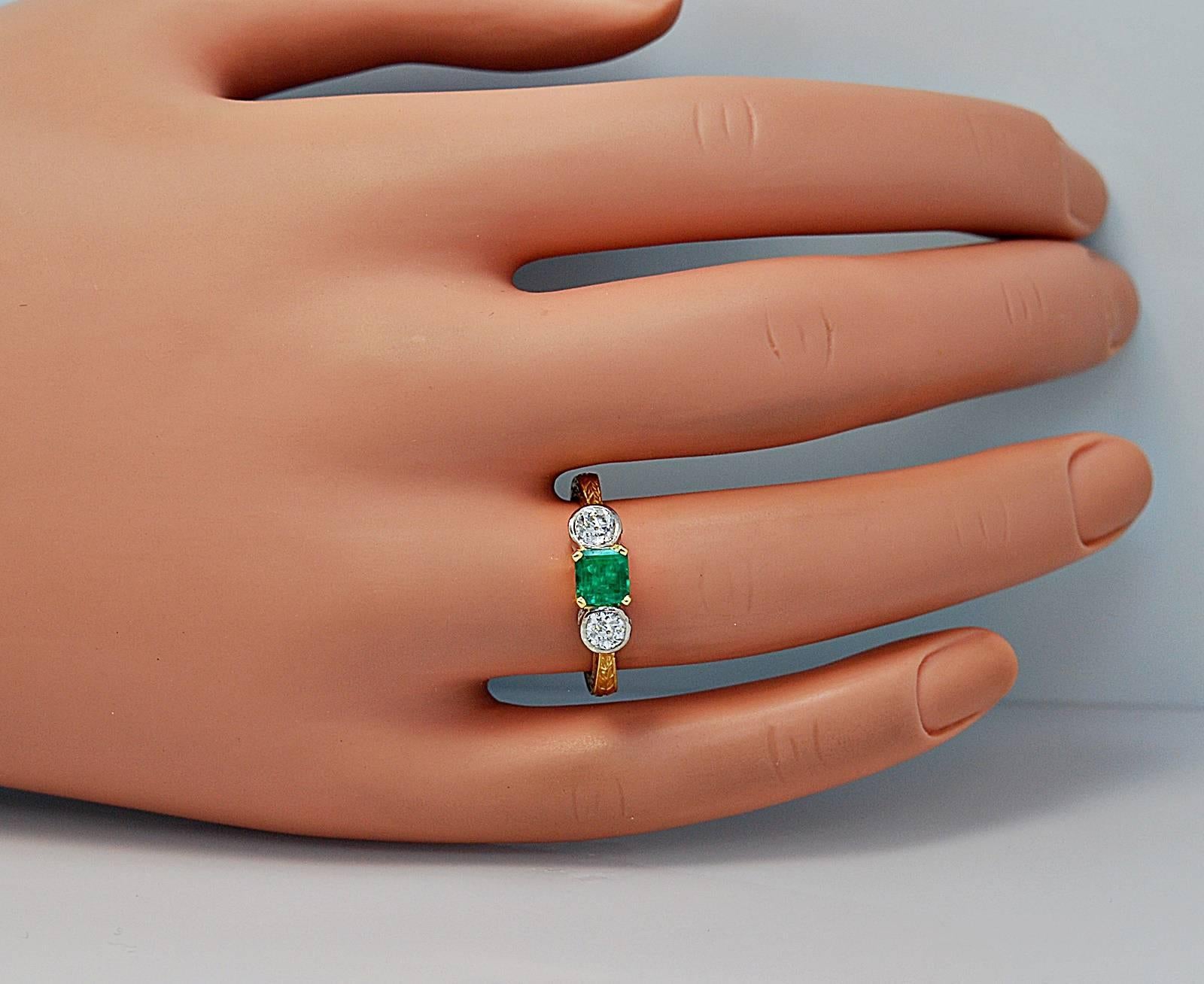 .75 carat emerald cut diamond ring