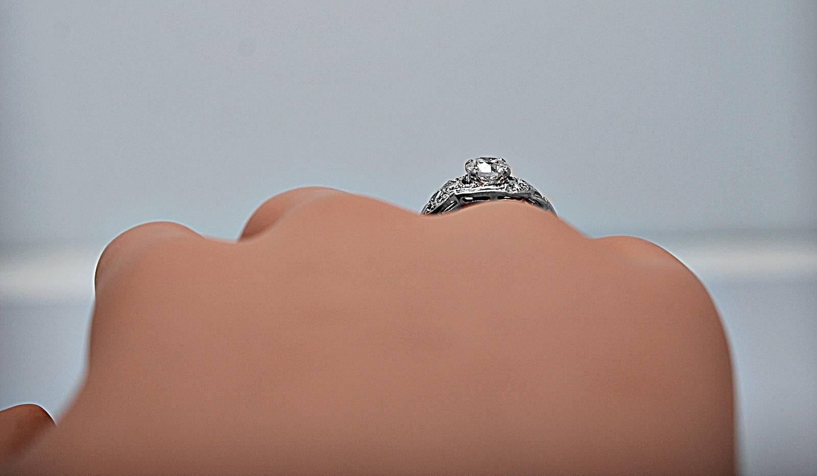 Women's .75 Carat Diamond Platinum Engagement Ring