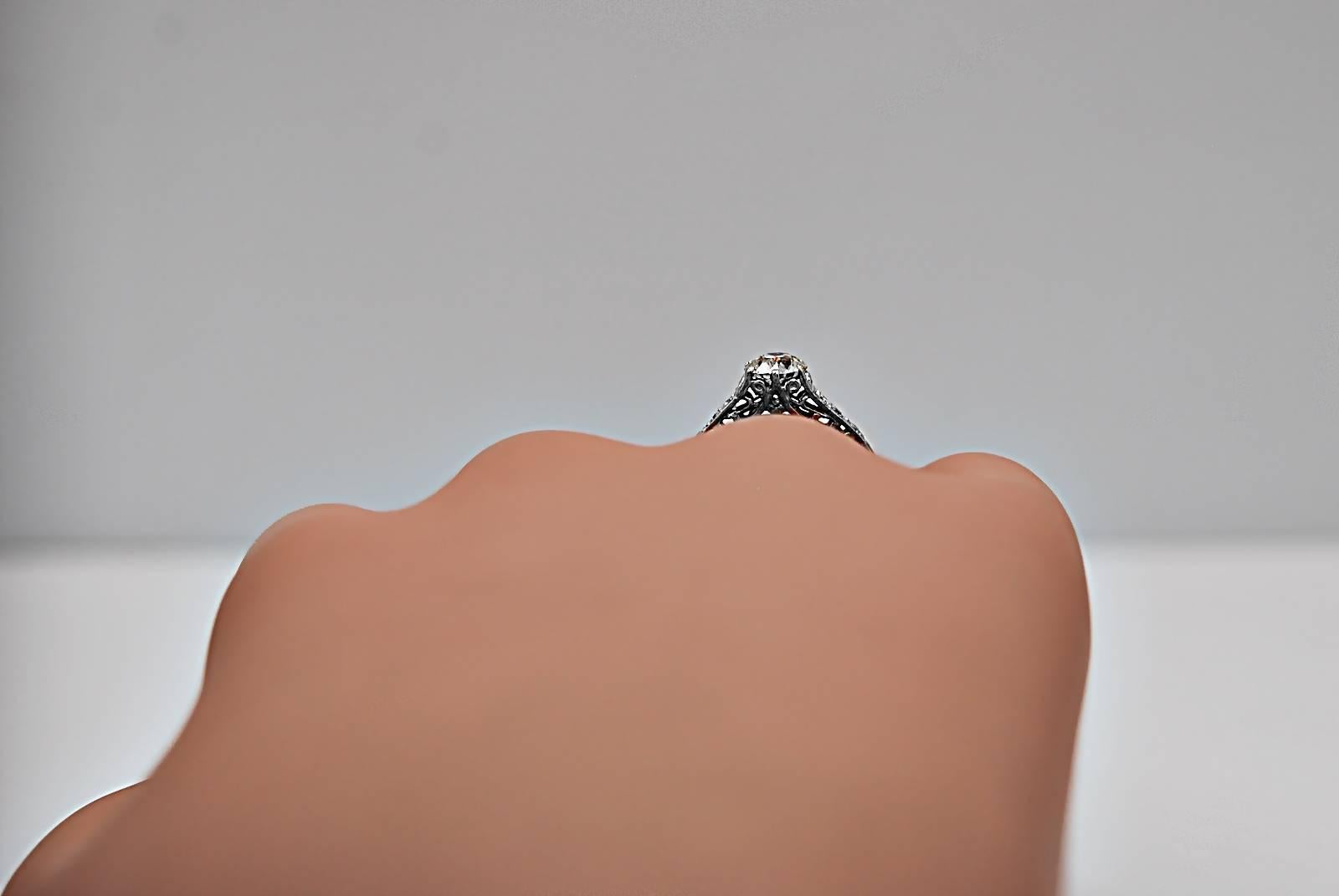 Women's .68 Carat Diamond Gold Engagement Ring