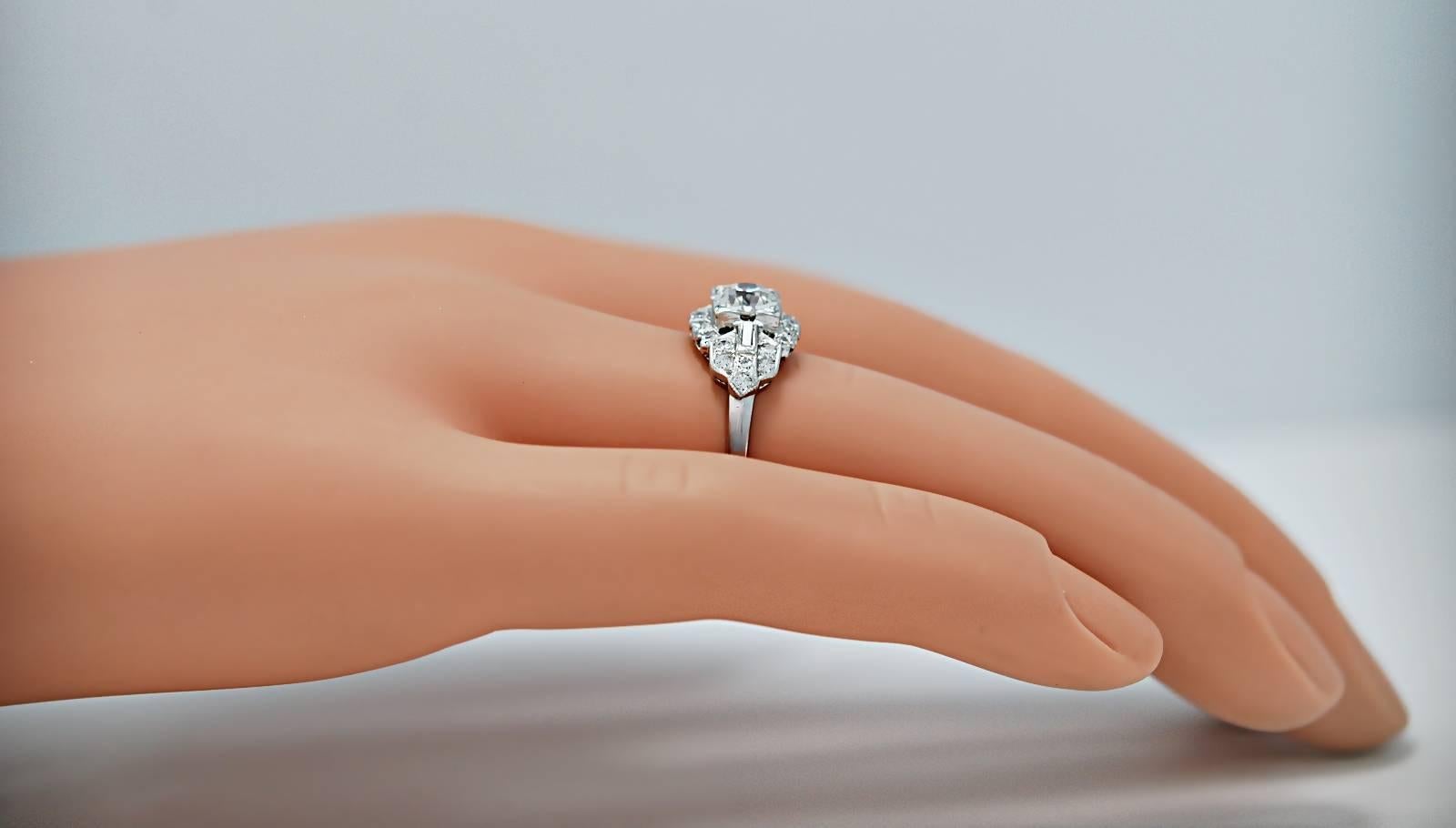 .70 Carat Diamond Art Deco Engagement Ring 1