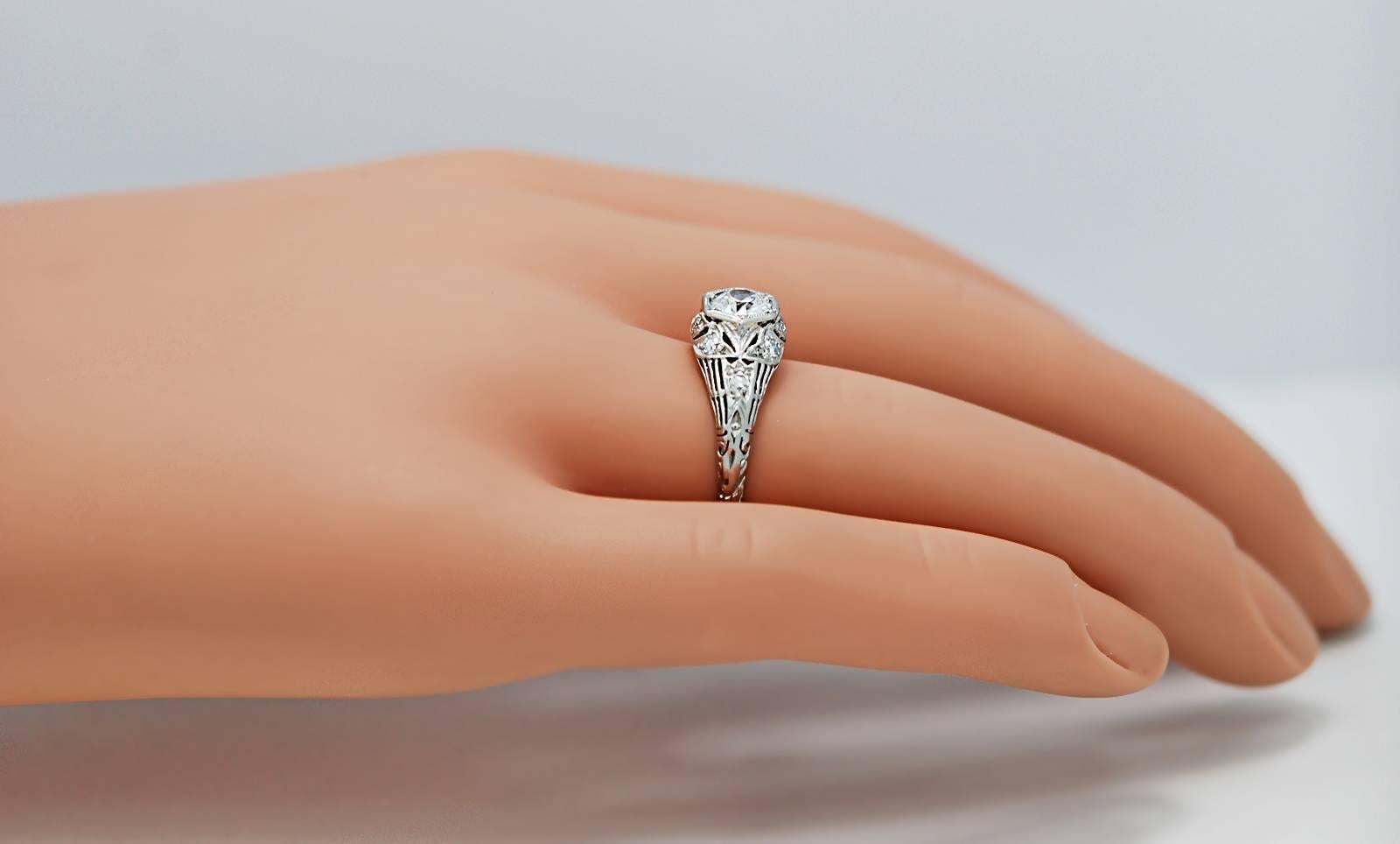 Women's .42 Carat Diamond Platinum Engagement Ring