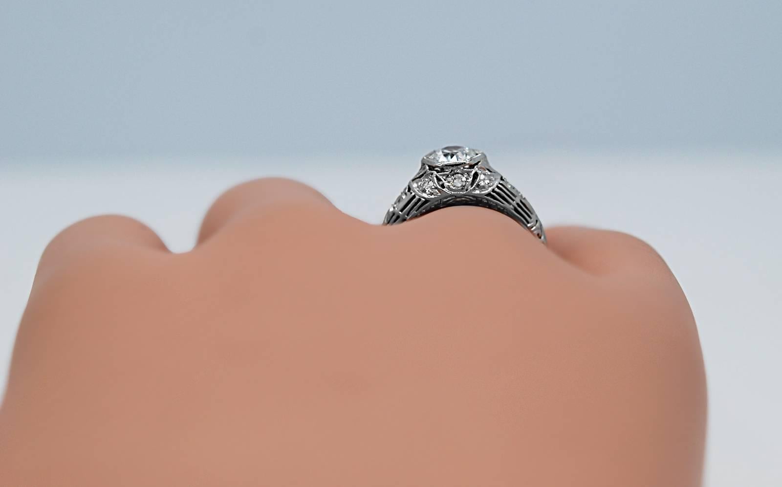 .42 Carat Diamond Platinum Engagement Ring 1